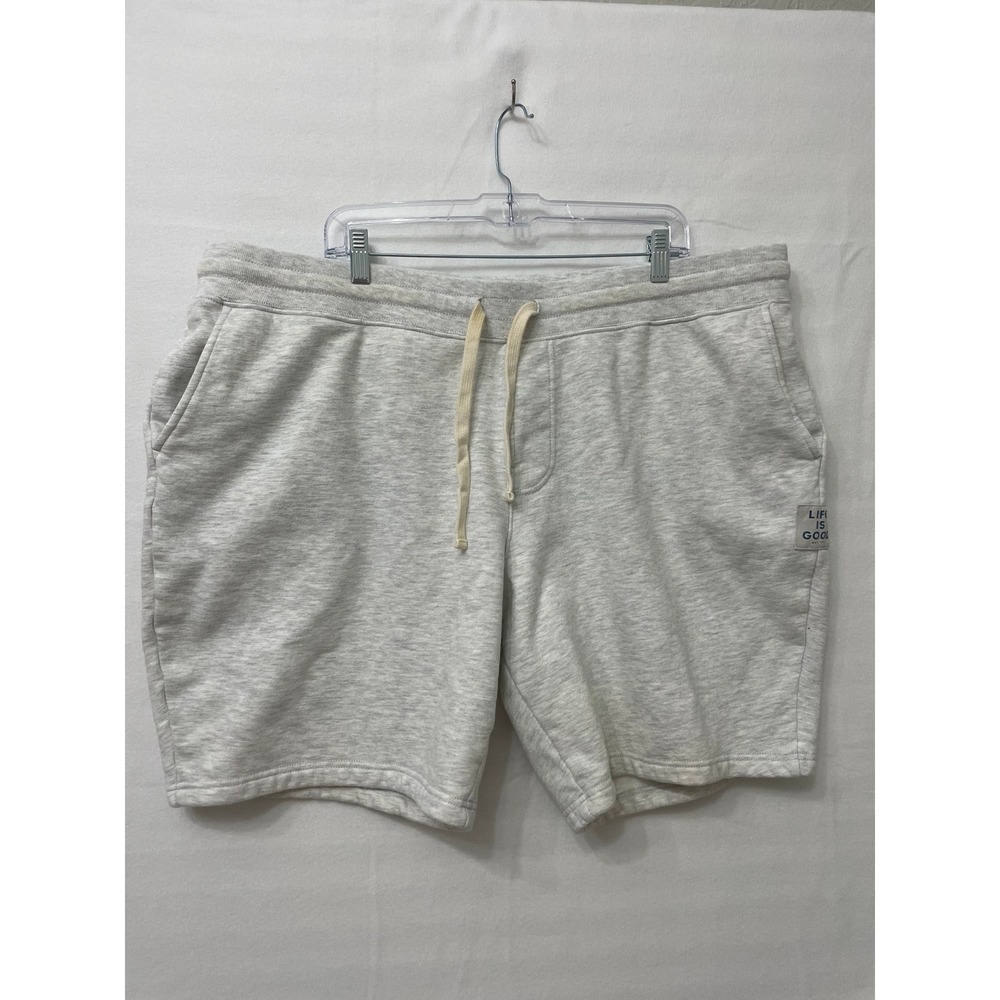 Life is Good Sweat Shorts XXL Gray Heather Drawstring Lounge Athletic